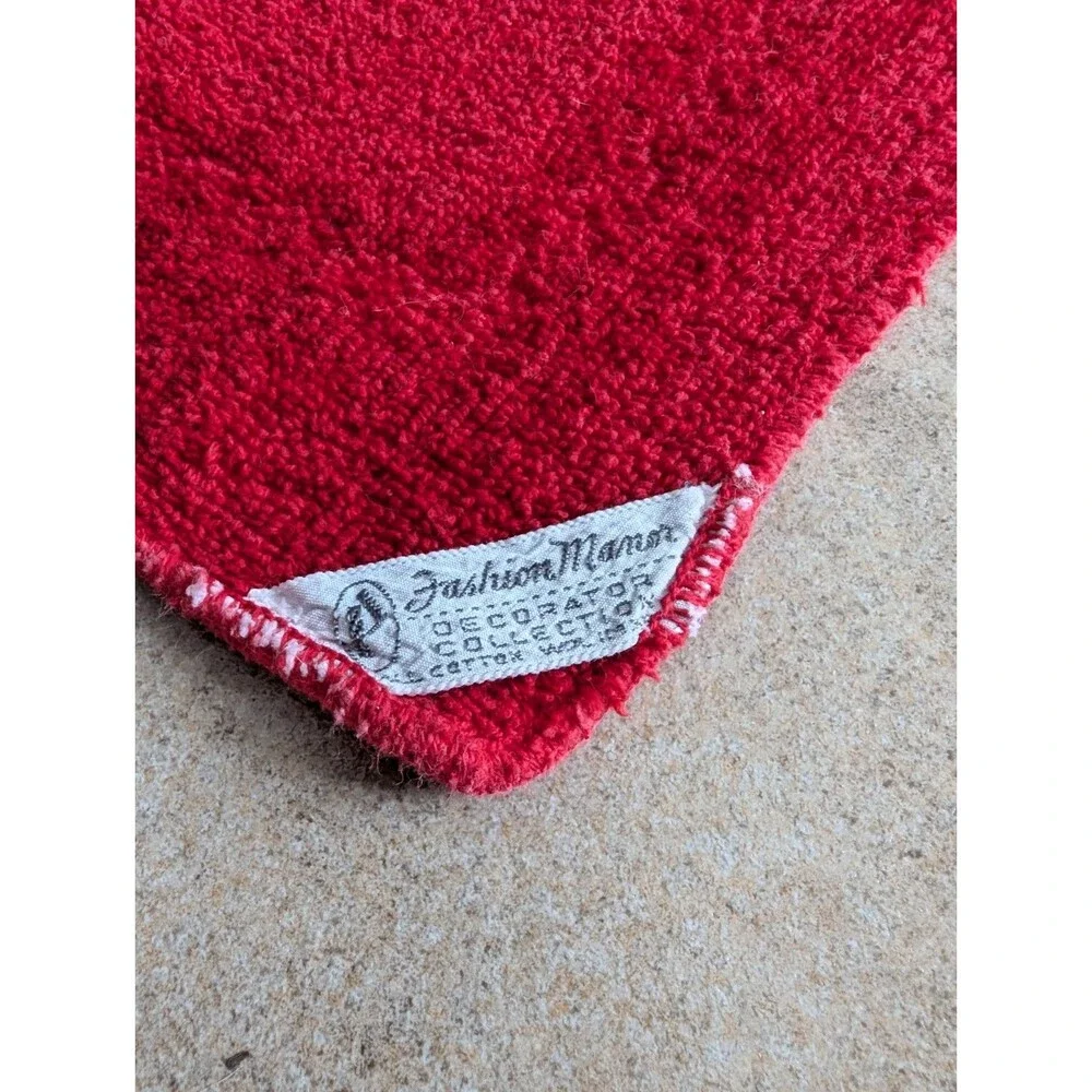 Vintage Fashion Manor Decorator Towels Set of 4  Red Fringe Jacquard bath hand